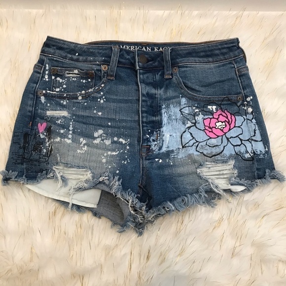 American Eagle Vintage High-Rise Festival Shorts - Picture 3 of 8